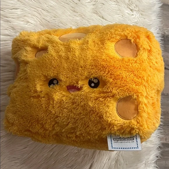 Squishable plush retired cheese wedge with mouse large 15” like new - Picture 2 of 7